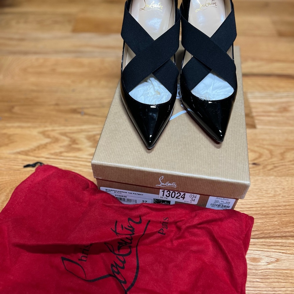 Christian Louboutin shoes patent black authentic